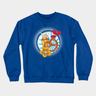 Pretzel with splashing Beer Crewneck Sweatshirt